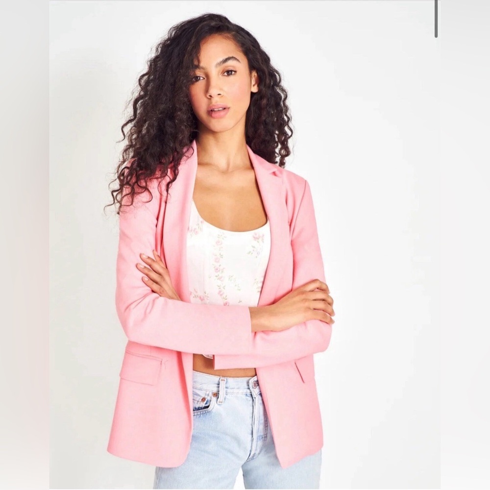 Love Shack Fancy Loxley Wool-Blend Blazer Size 8 - Picture 5 of 5